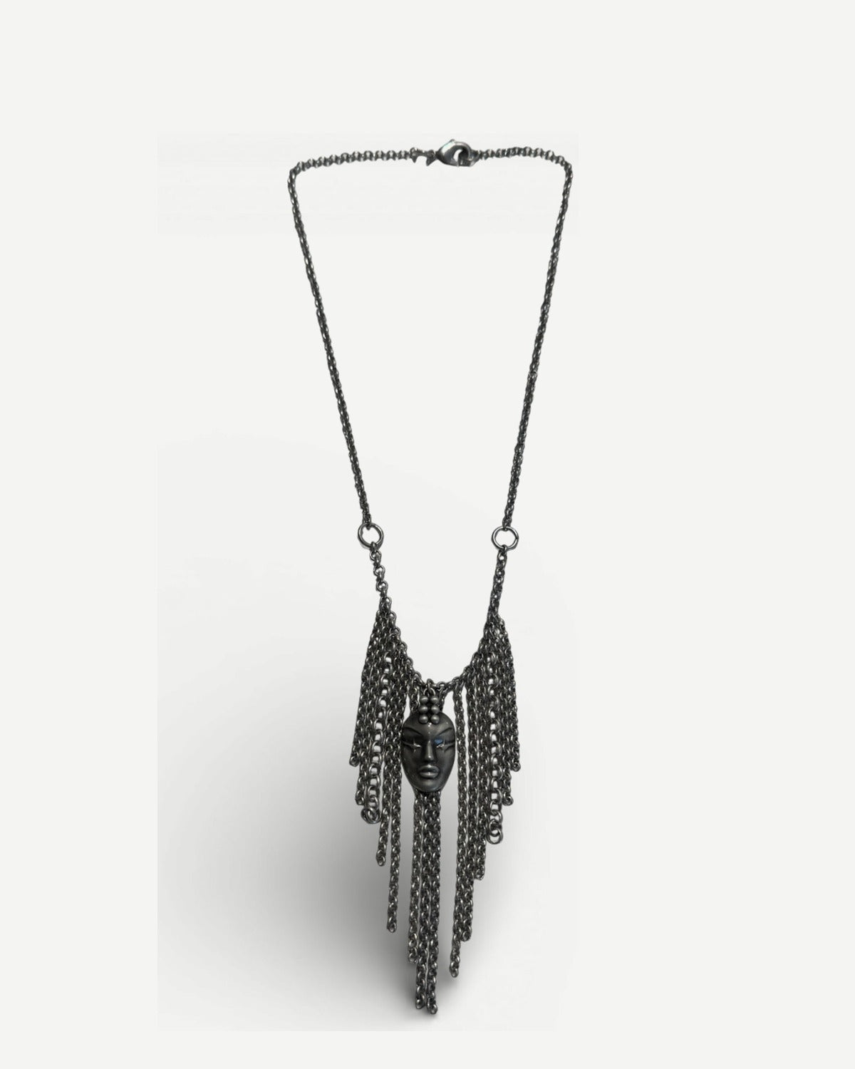 Thierry Mugler 90s Chained Face Necklace