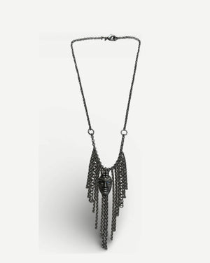 Thierry Mugler 90s Chained Face Necklace