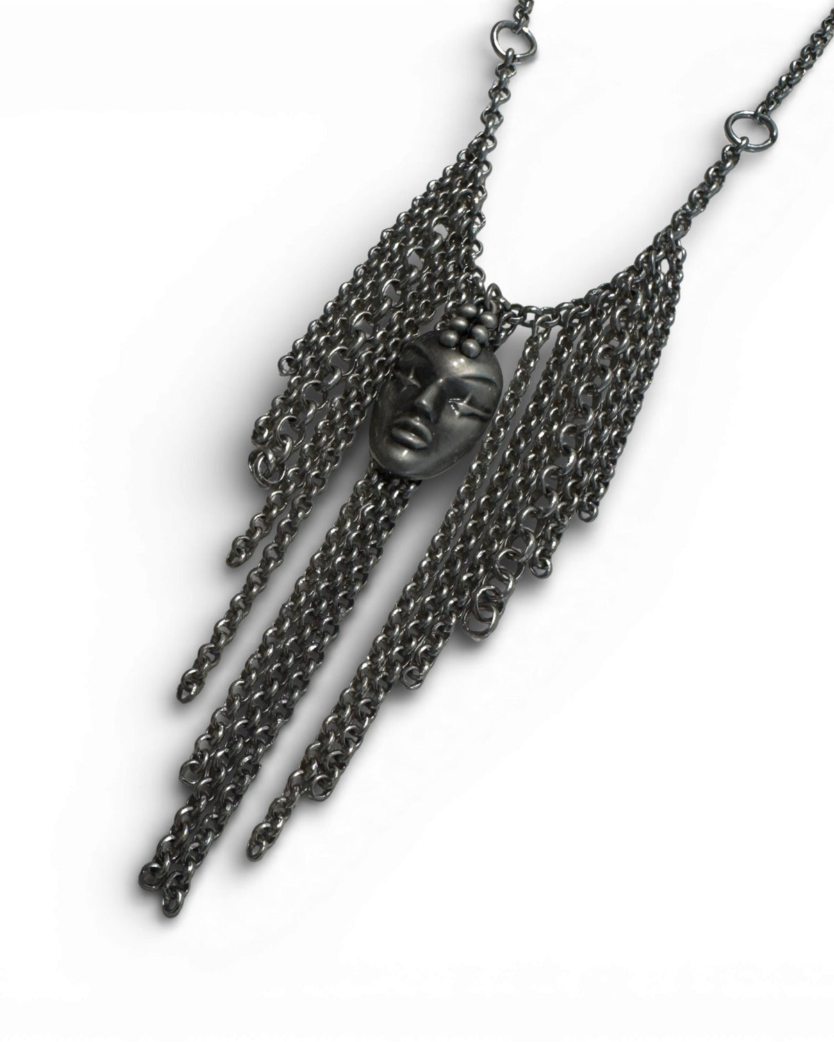 Thierry Mugler 90s Chained Face Necklace