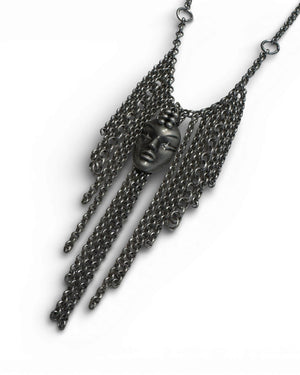 Thierry Mugler 90s Chained Face Necklace