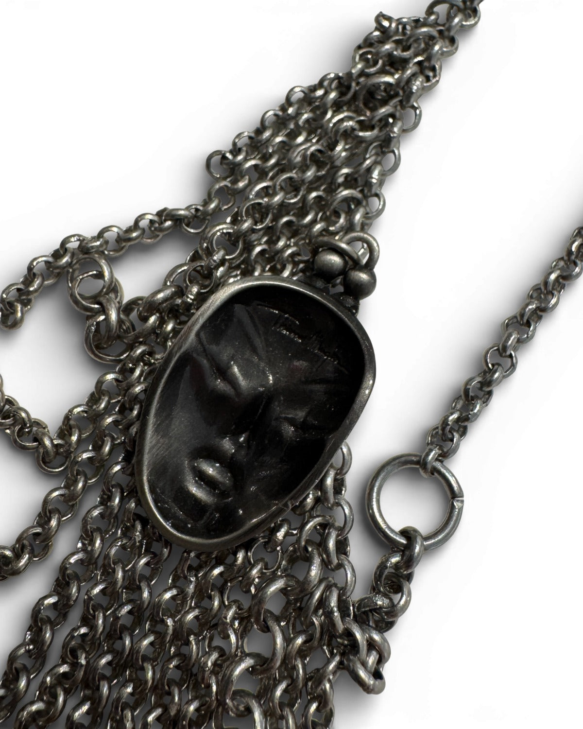 Thierry Mugler 90s Chained Face Necklace
