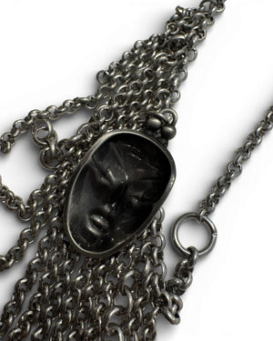 Thierry Mugler 90s Chained Face Necklace