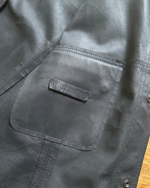 Bottega Veneta Black Leather Shirt