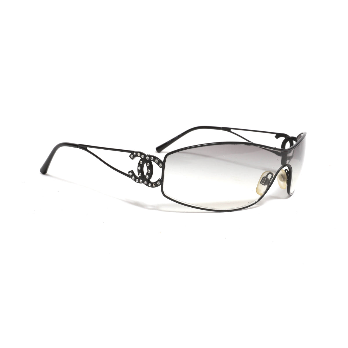 Chanel 2000s Swarowski CC Logo Sunglasses