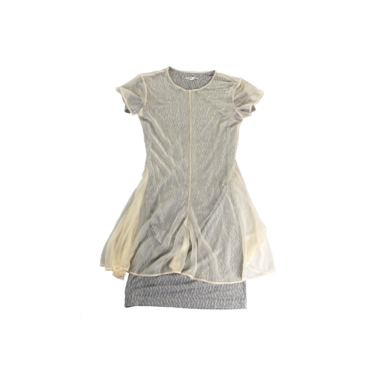 Helmut Lang SS1991 Double Layered Sheer Knit Dress
