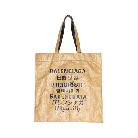 Balenciaga Print Coated Paper Tote Bag Ākaibu Store