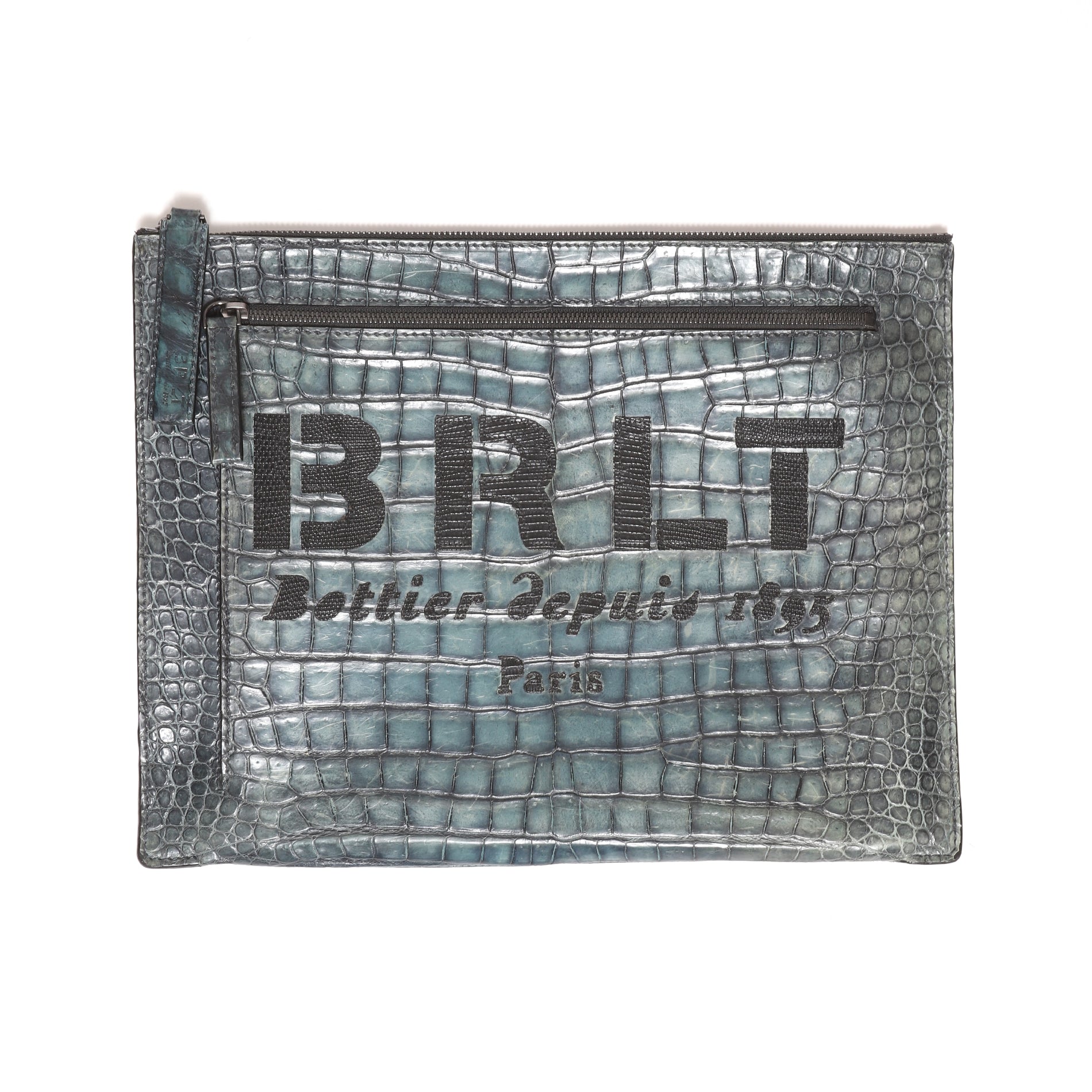 Berluti by Haider Ackermann FW17 Croc Skin Lizard Patch Clutch