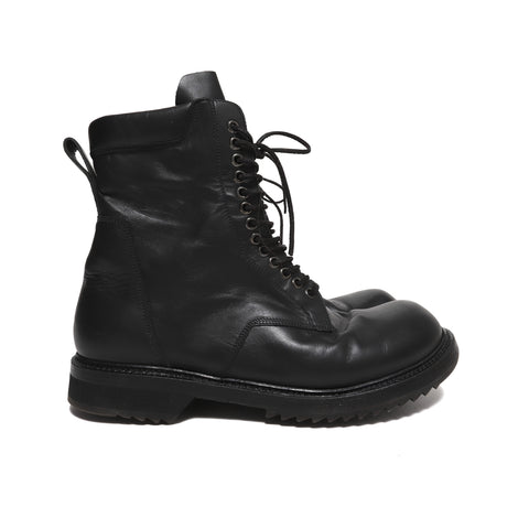 Rick Owens SS15 Goodyear Flex Black Military Combat Boots