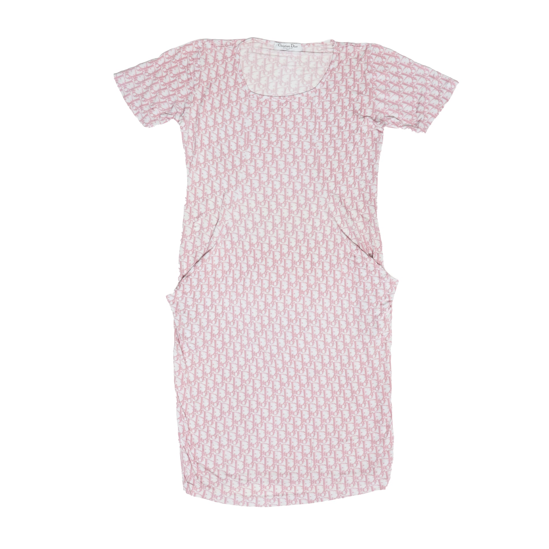 pink dior monogram dress Dior Pink Logo Slip Dress