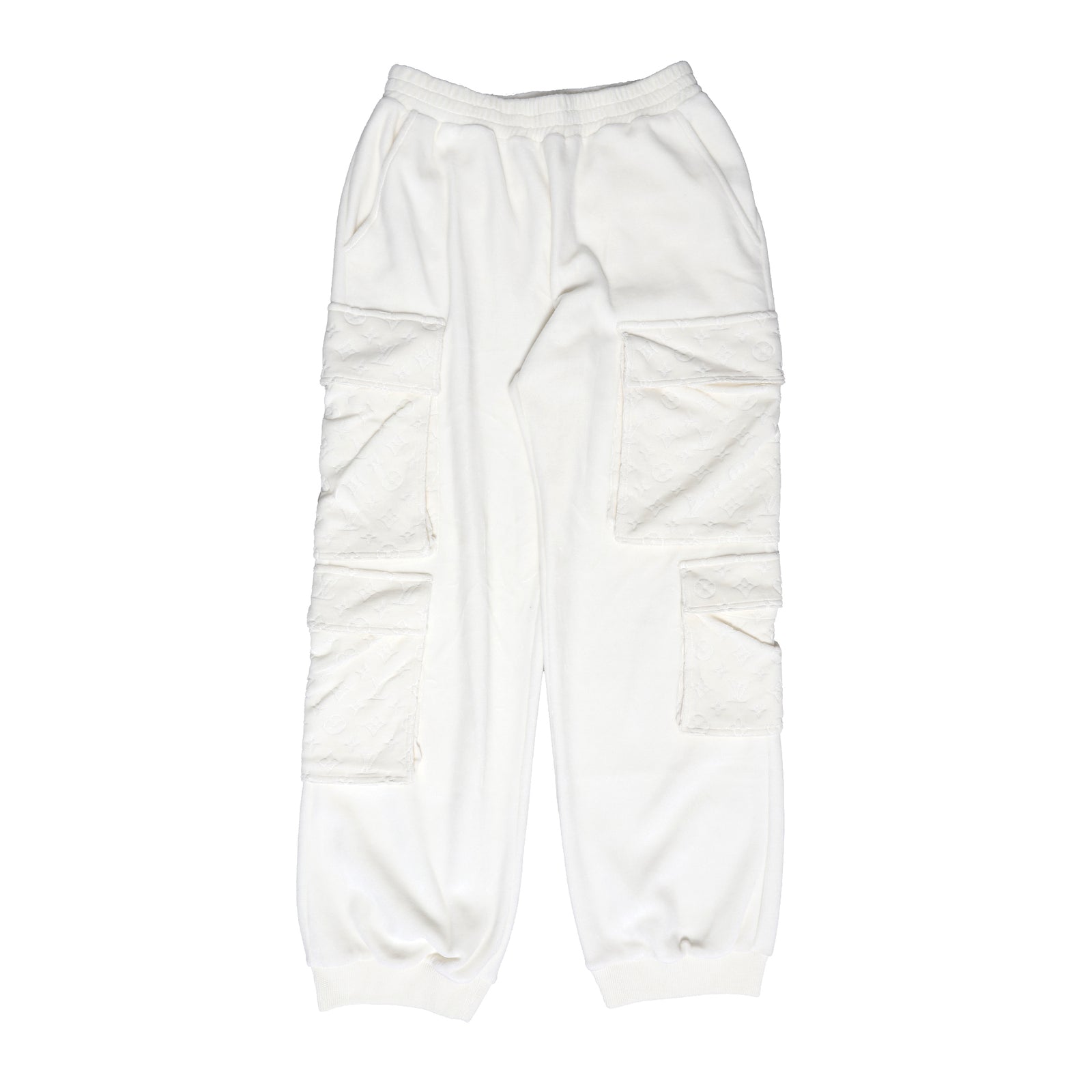 Louis Vuitton SS19 Velvet Monogram Cargo Track Pants