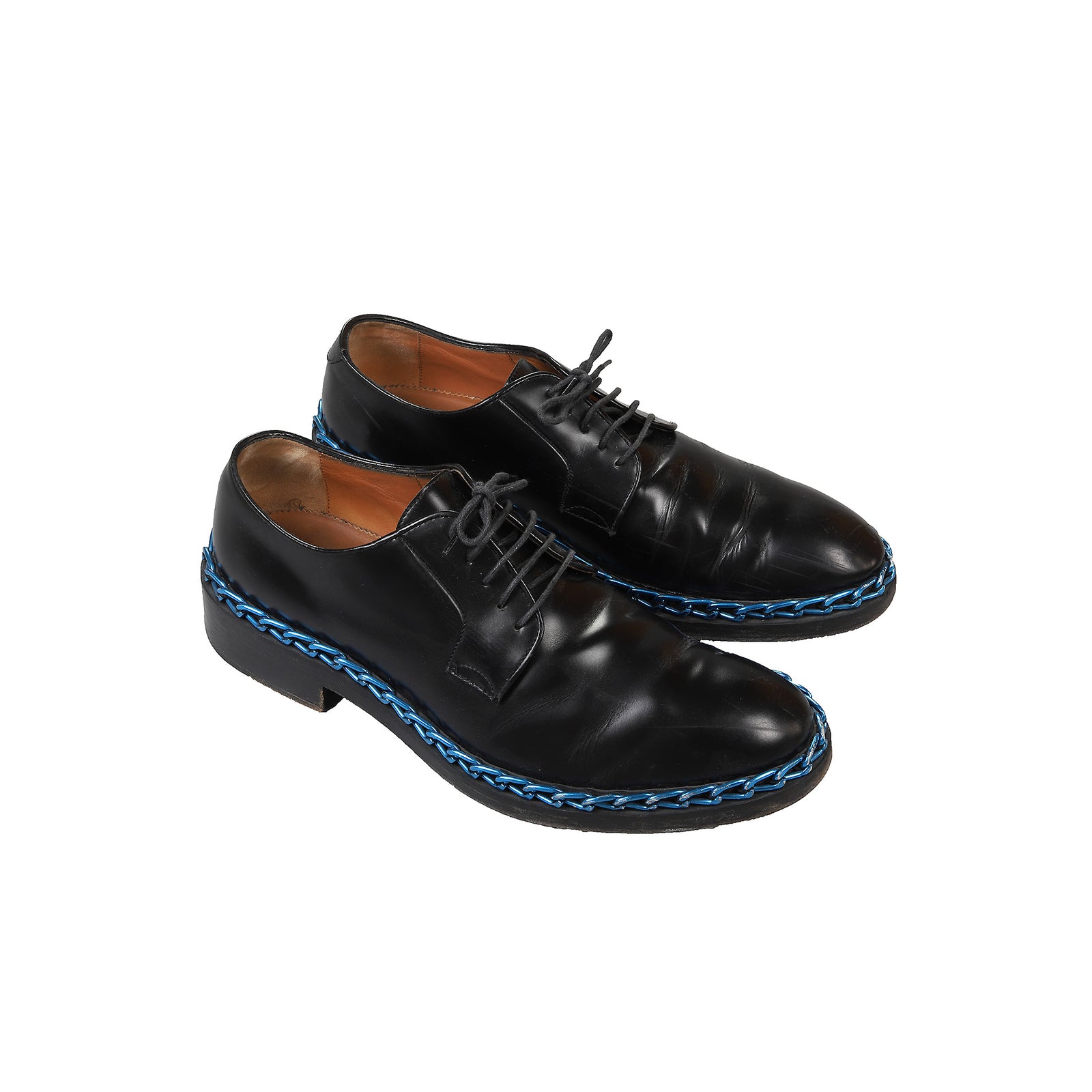 Raf Simons SS12 Metal Chain Leather Derbies