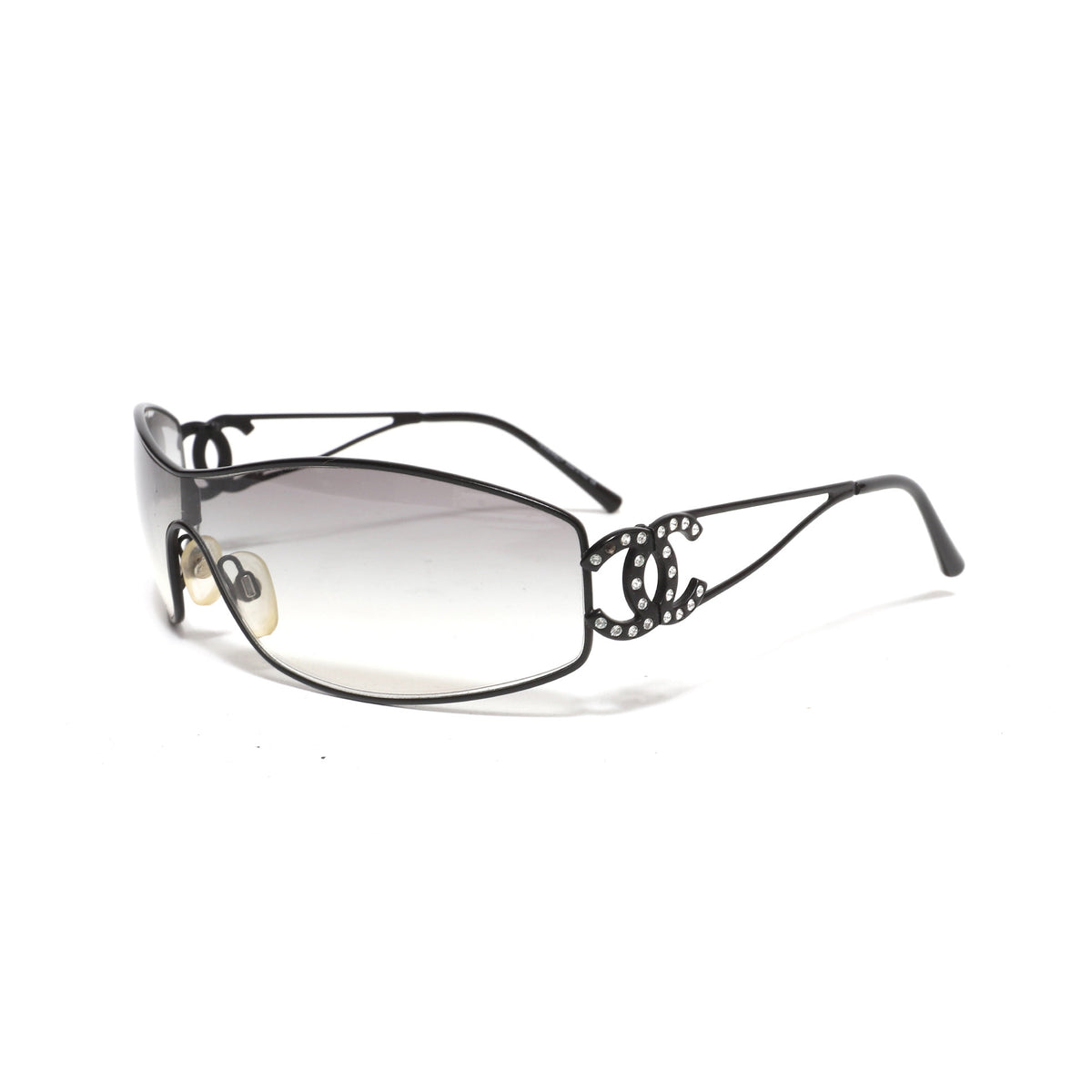 Chanel 2000s Swarowski CC Logo Sunglasses