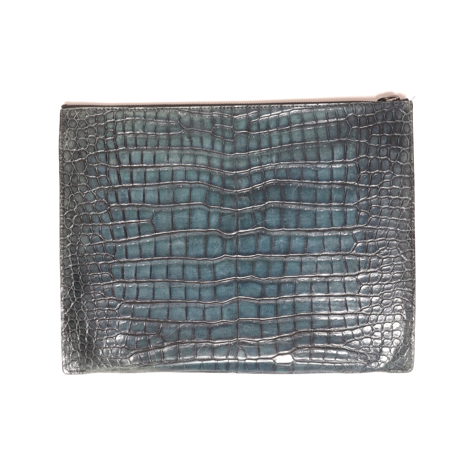 Berluti by Haider Ackermann FW17 Croc Skin Lizard Patch Clutch Prototype