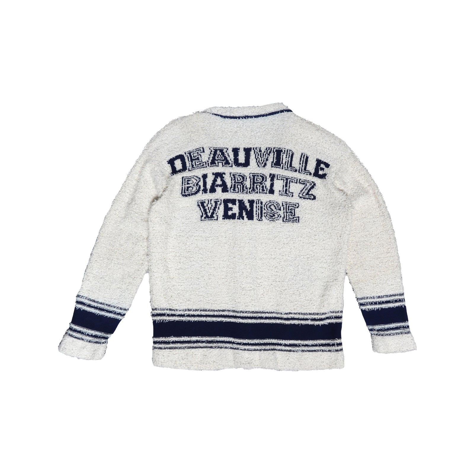 Chanel Pre SS19 Boucle Varsity Cardigan