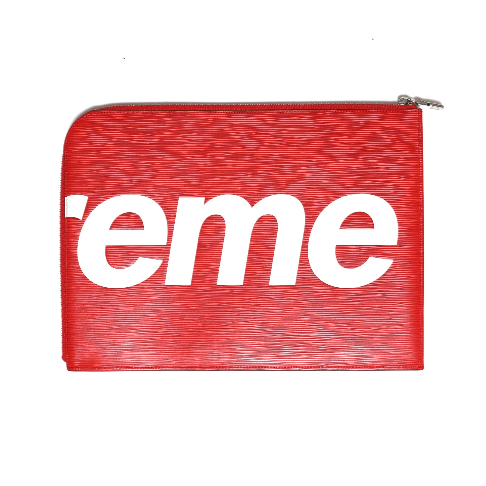 Louis Vuitton Supreme FW17 Epi Leather Logo Clutch