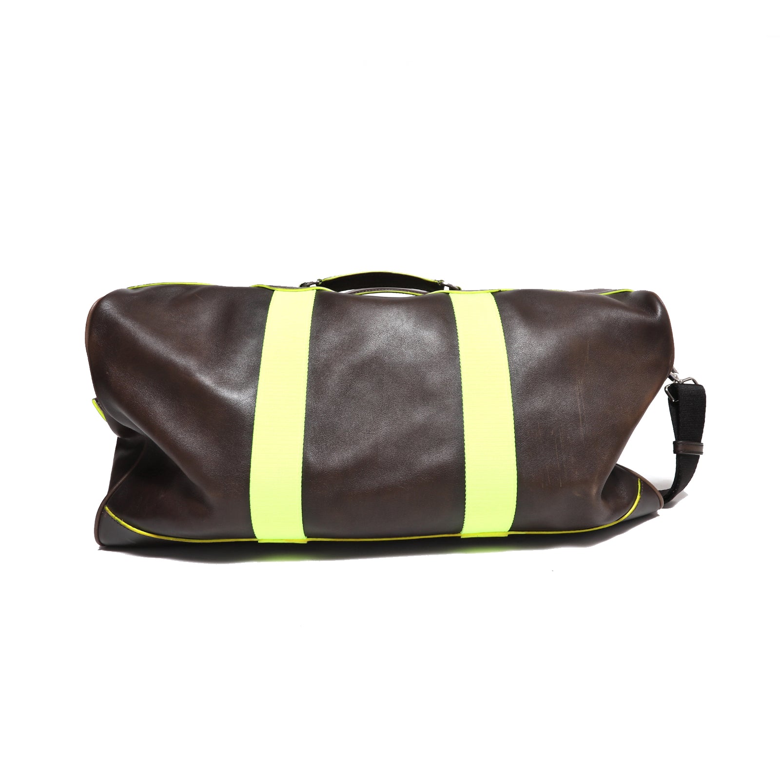 Berluti by Kris Van Assche Neon Mesh Leather Weekender Duffle Bag