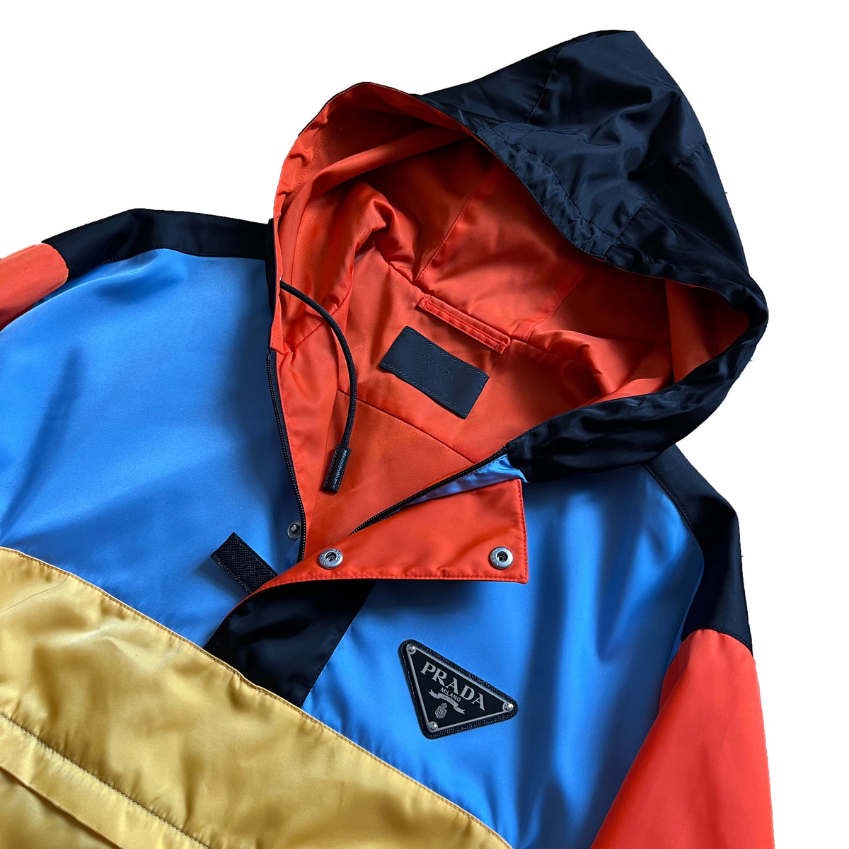 Prada 2019 Multicolor Colorblock Nylon Anorak, detail 1