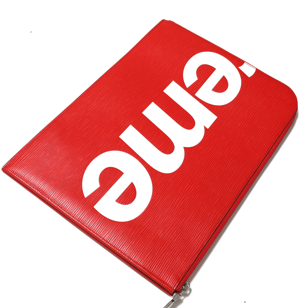 Louis Vuitton Supreme FW17 Epi Leather Logo Clutch