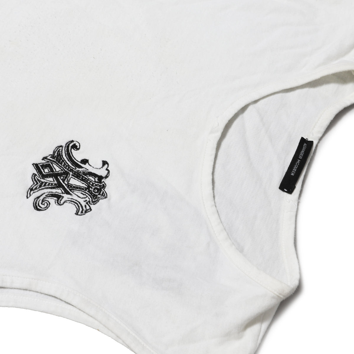 Alexander McQueen SS96 Embroidered White Tank Top
