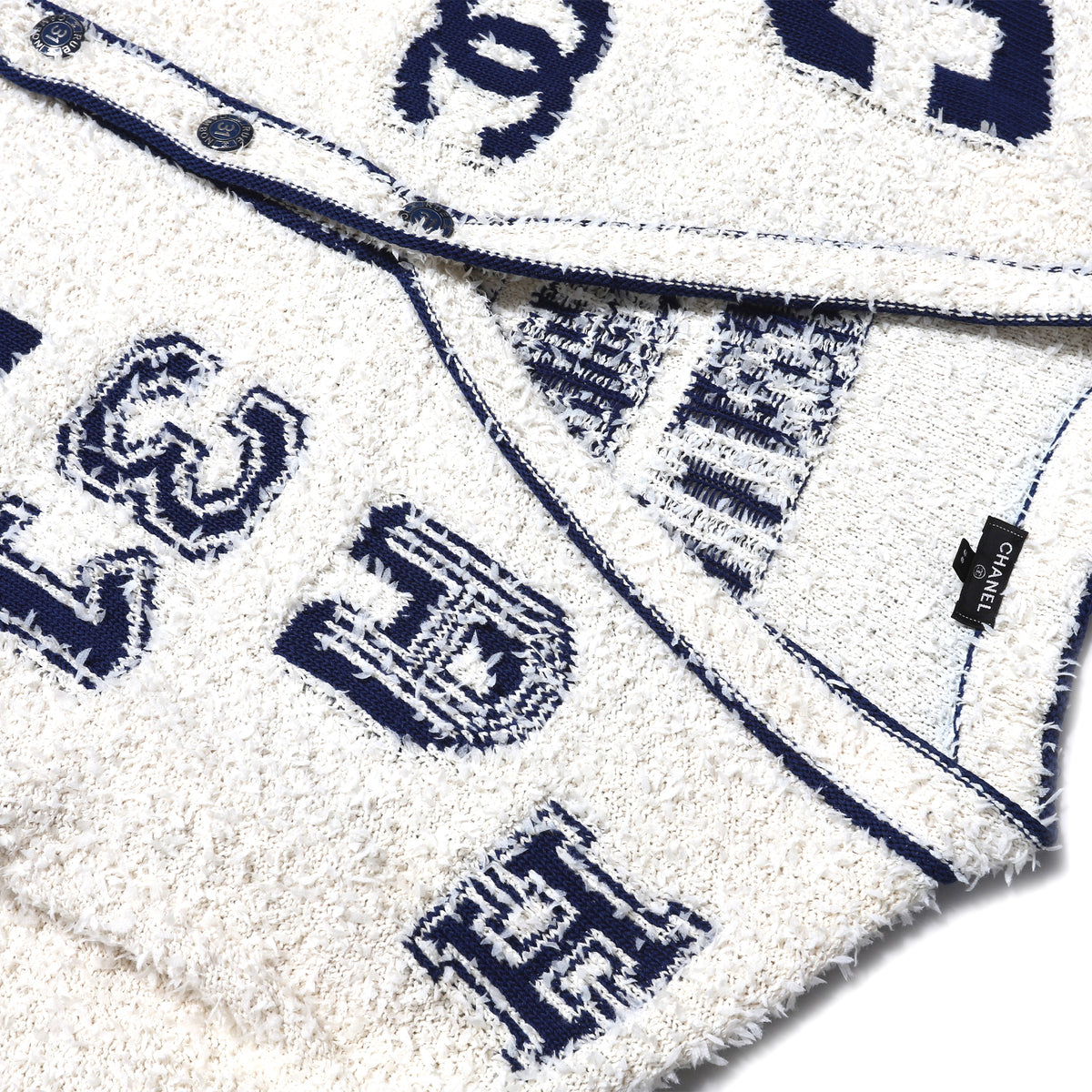 Chanel Pre SS19 Boucle Varsity Cardigan