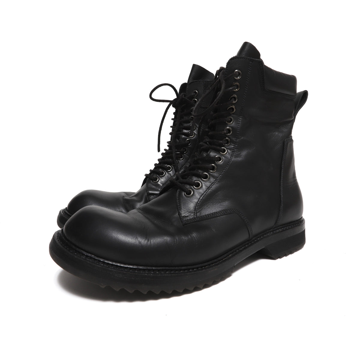 Rick Owens SS15 Goodyear Flex Black Military Combat Boots