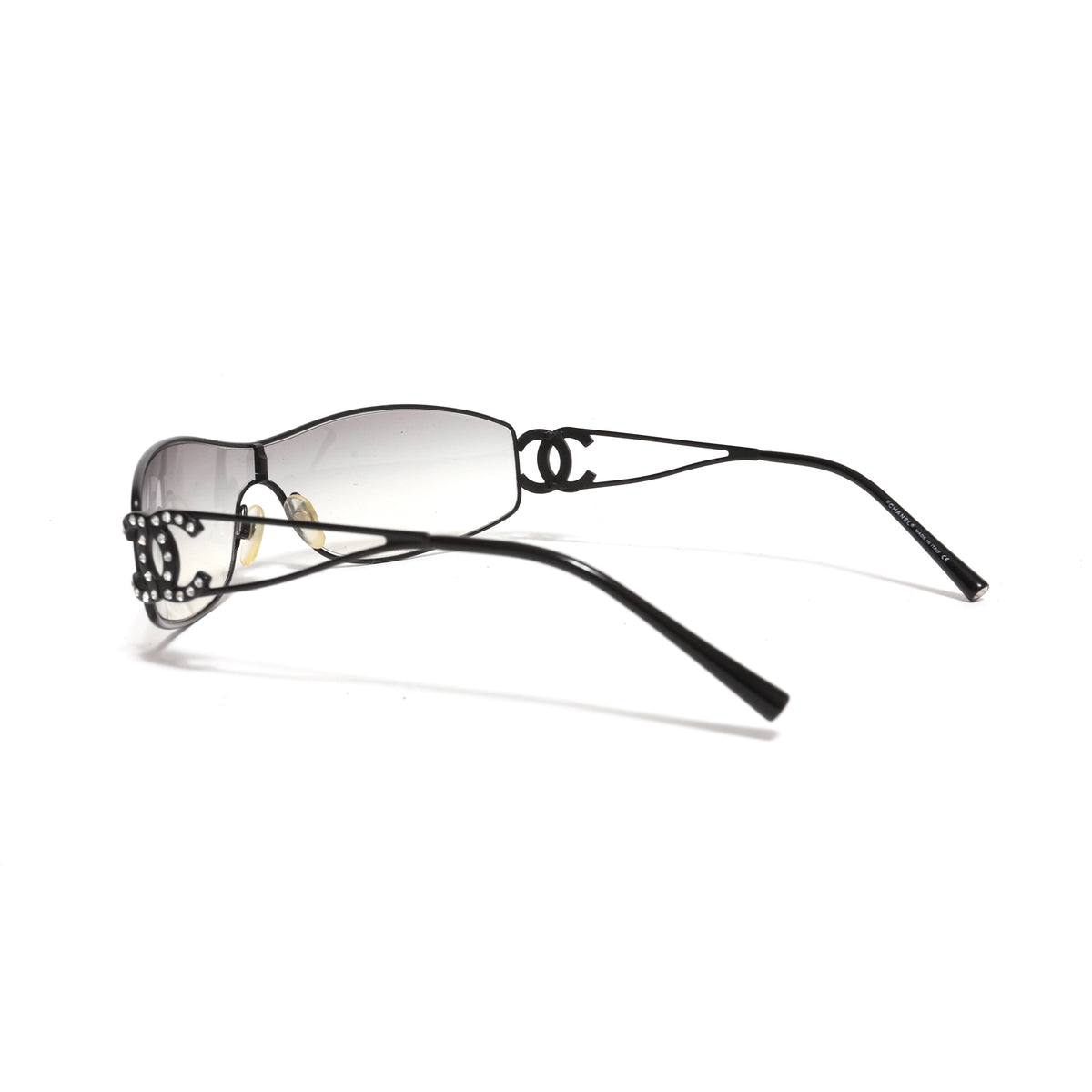Chanel 2000s Swarowski CC Logo Sunglasses