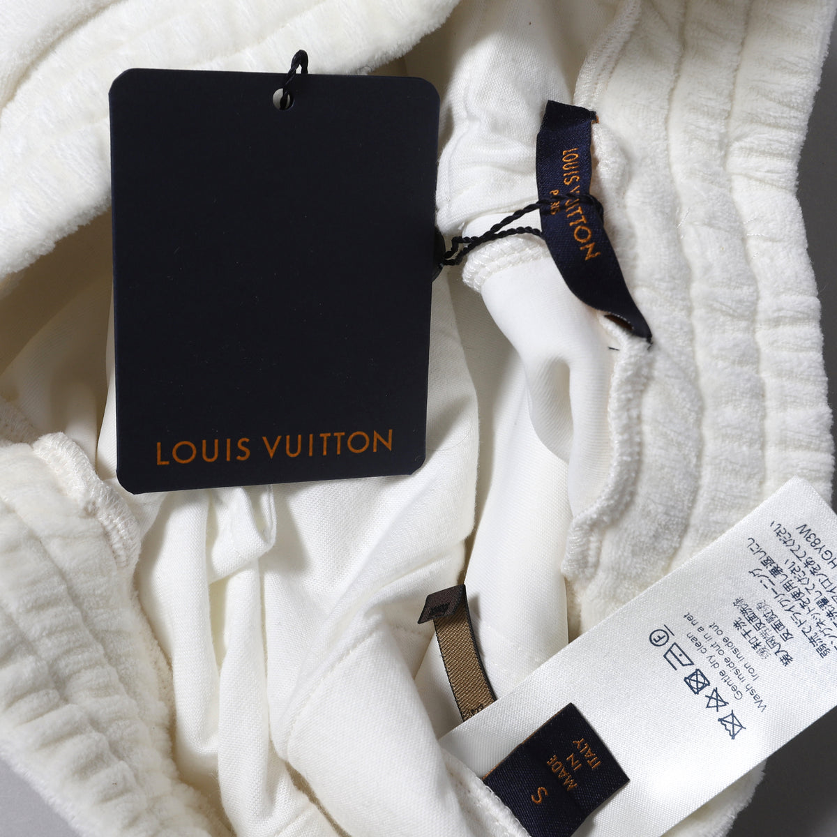 Louis Vuitton SS19 Velvet Monogram Cargo Track Pants