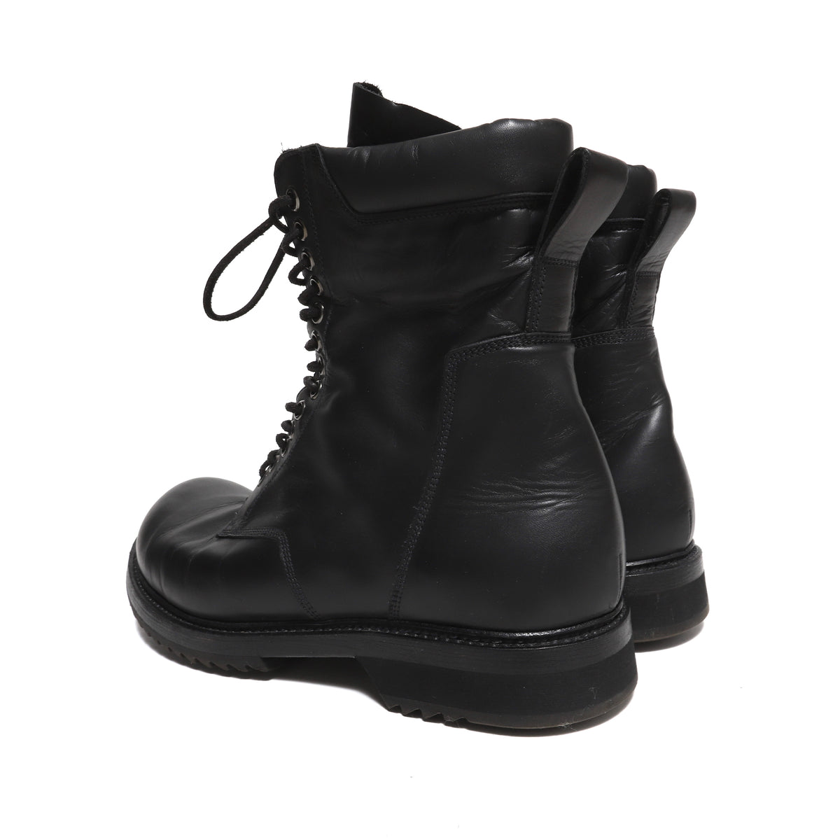 Rick Owens SS15 Goodyear Flex Black Military Combat Boots