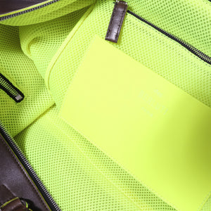 Berluti by Kris Van Assche Neon Mesh Leather Weekender Duffle Bag
