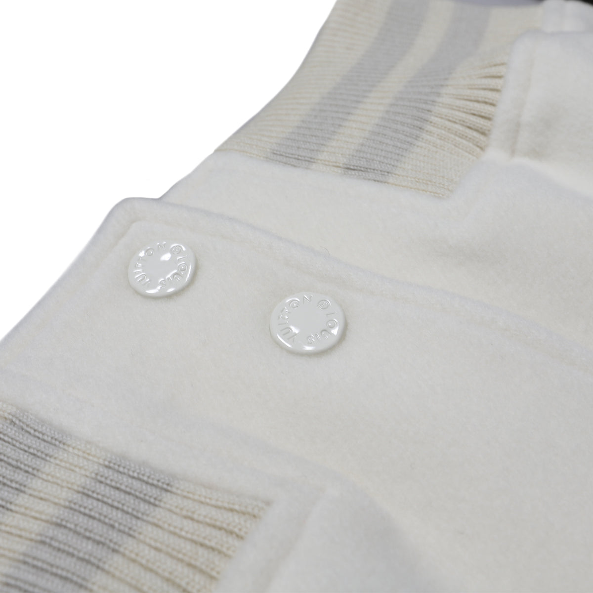 Louis Vuitton FW22 Cream Patched Bunny Varsity Jacket