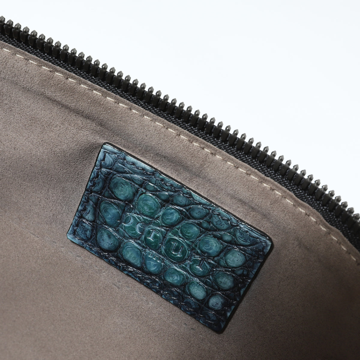 Berluti by Haider Ackermann FW17 Croc Skin Lizard Patch Clutch Prototype