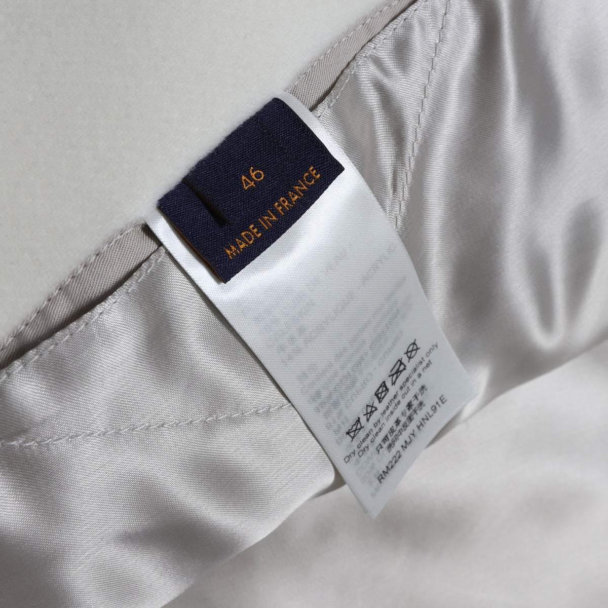 Louis Vuitton FW22 Cream Patched Bunny Varsity Jacket