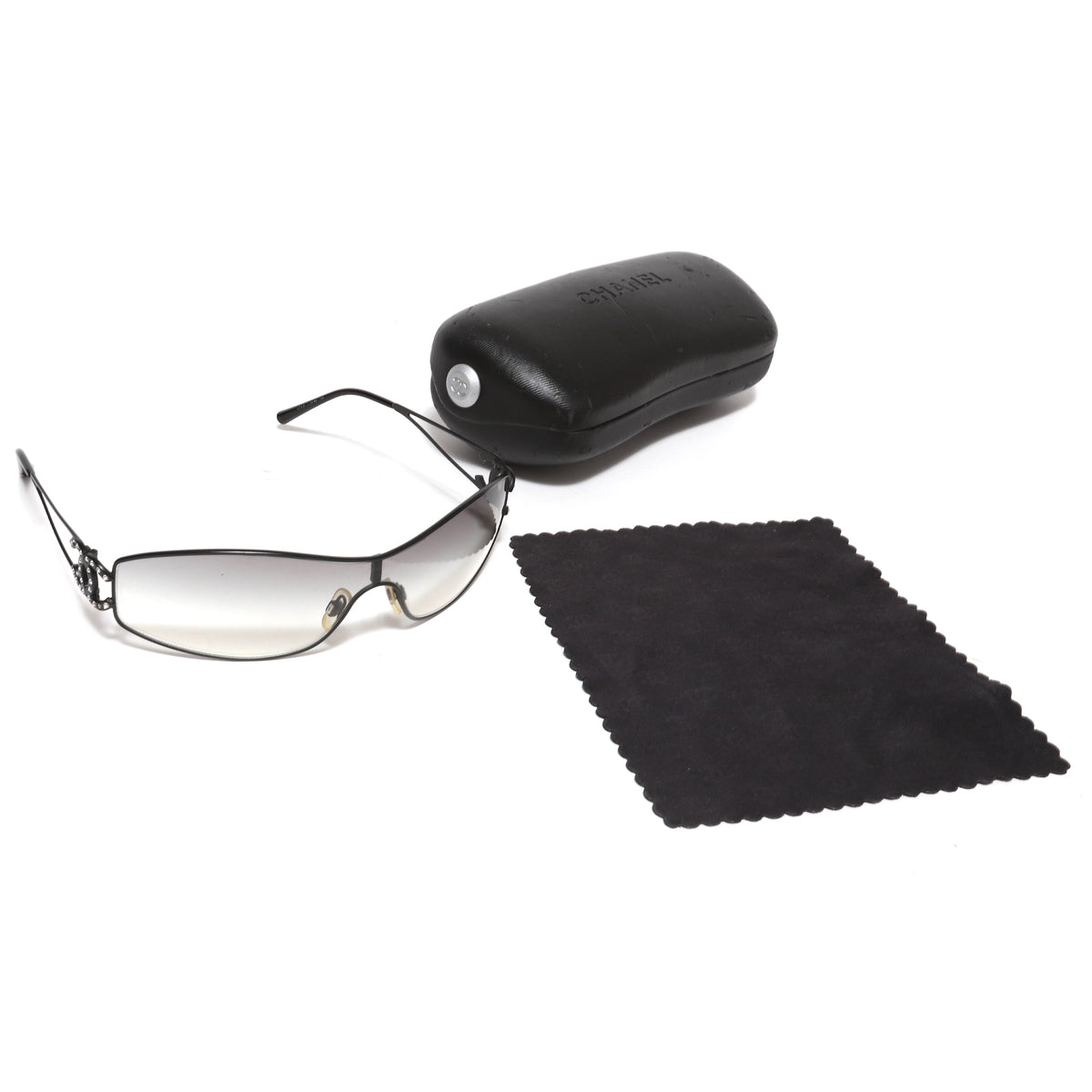 Chanel 2000s Swarowski CC Logo Sunglasses