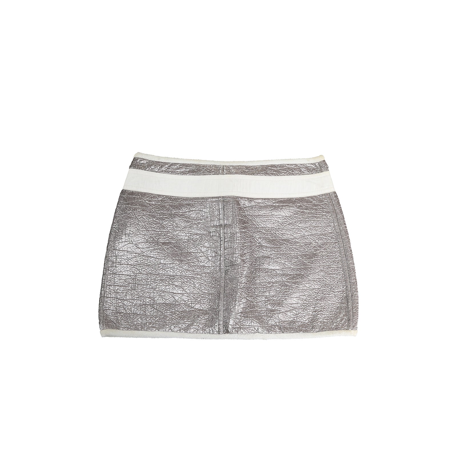 Chanel Sport 2000s Silver Buckled Skirt