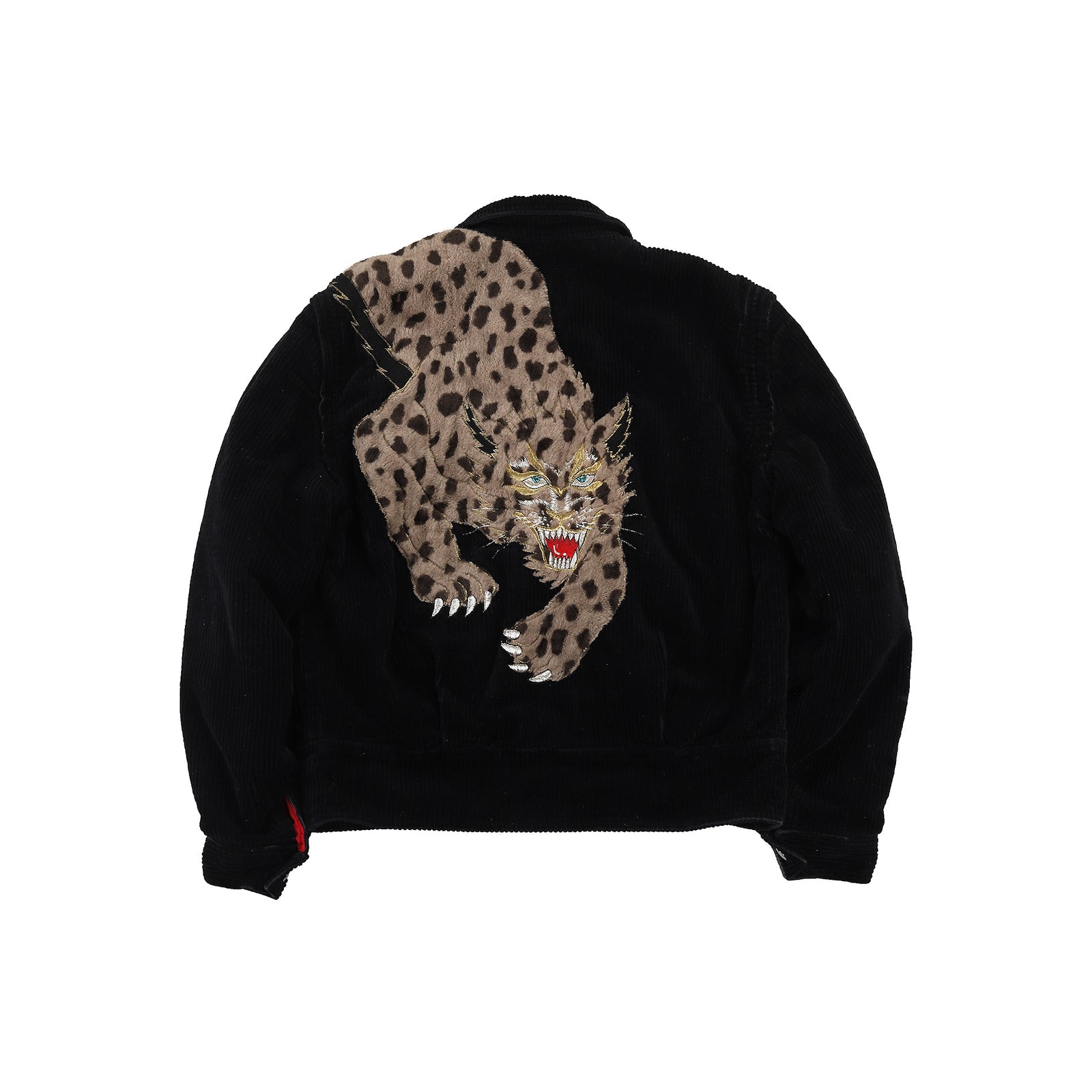 Kansai Yamamoto 80s Cord Tiger Embellished Bomber Jacket