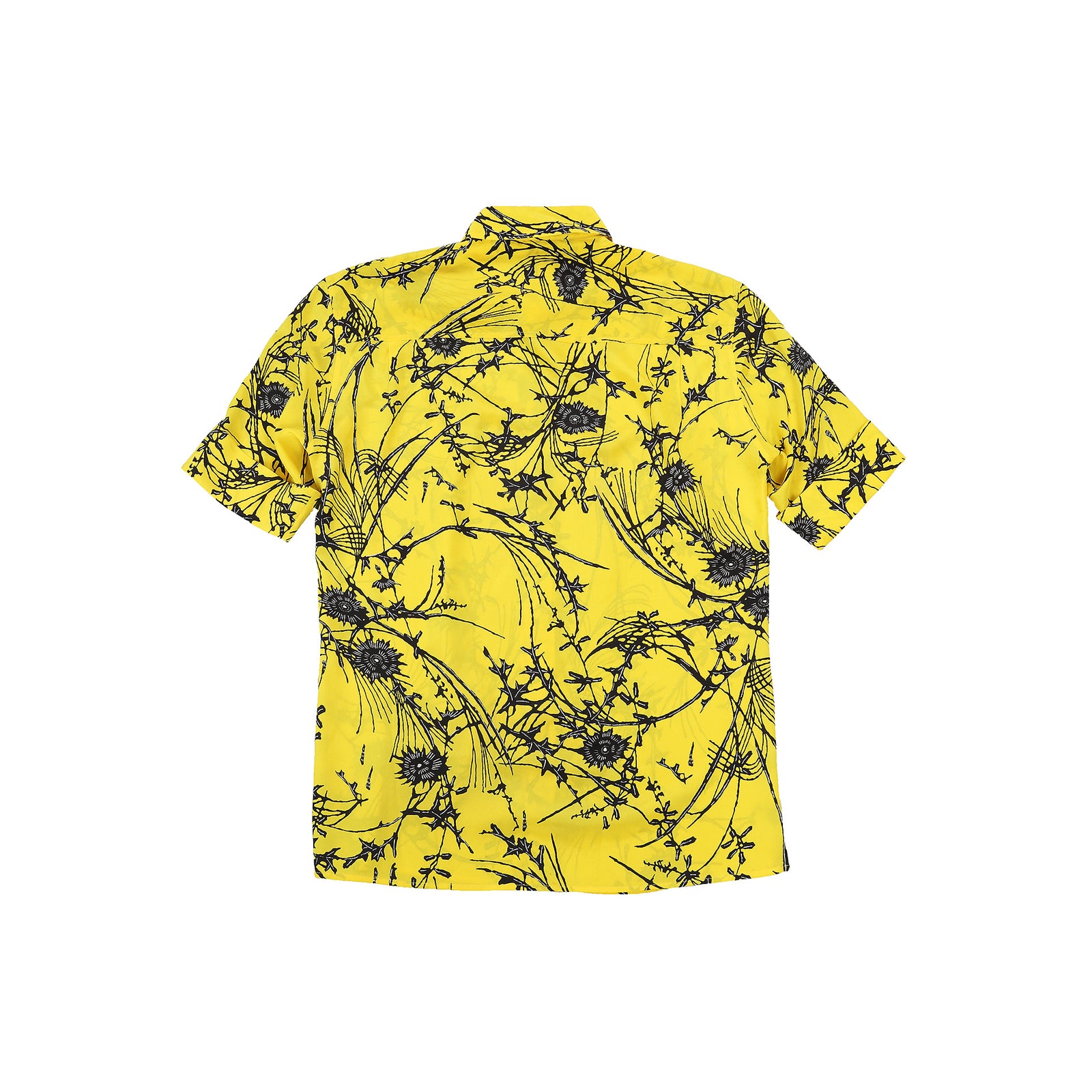 Haider Ackermann SS2017 Yellow Floral Silk Shirt