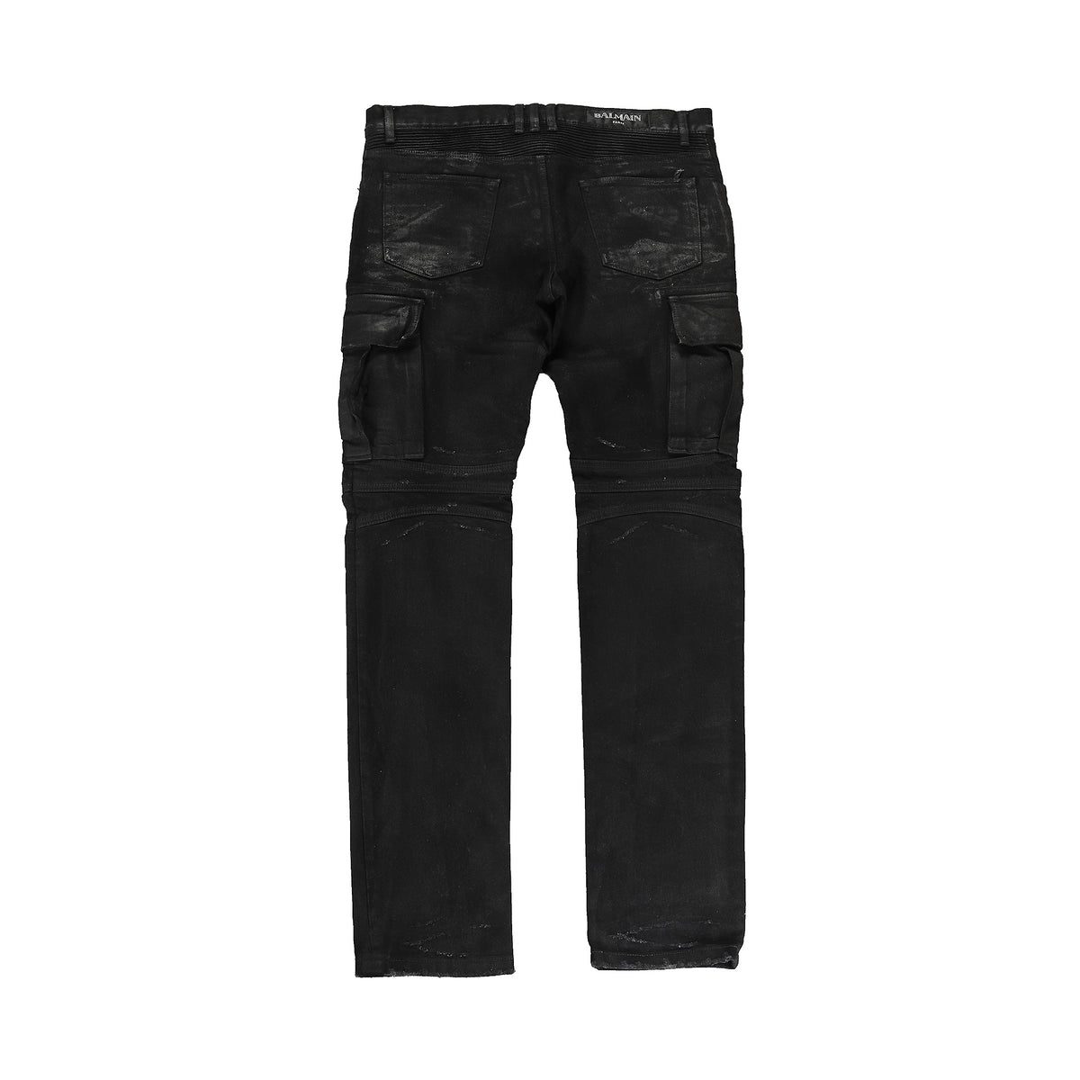 Balmain FW2014 Waxed Cargo Biker Denim