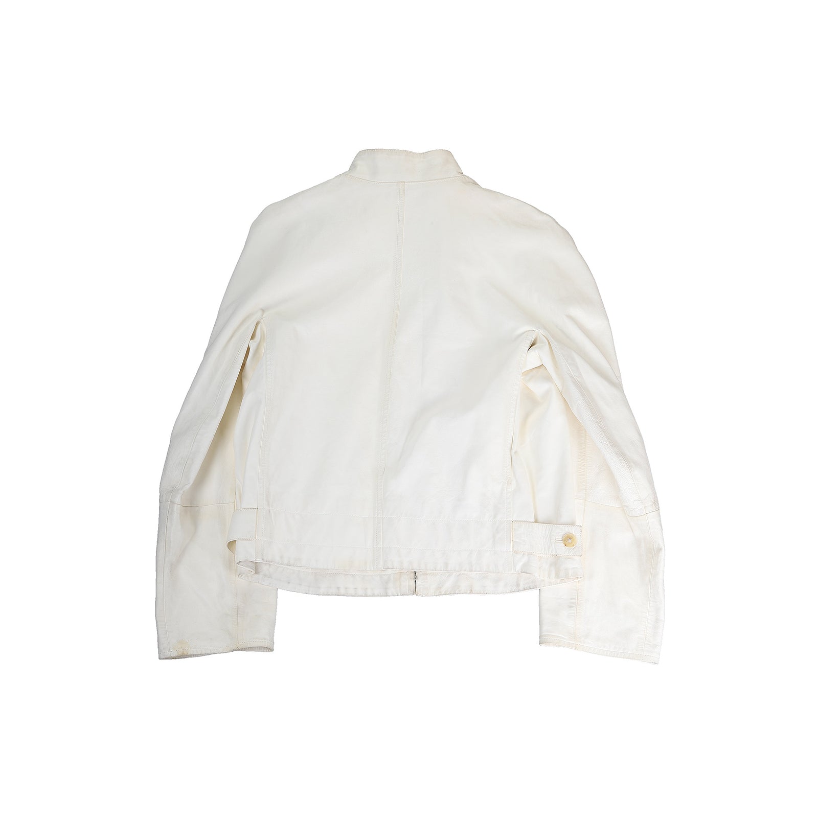 Hermès by Martin Margiela White Leather Jacket