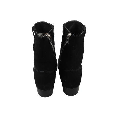 Saint Laurent Paris FW2013 Black Suede Sample Cowboy Boots