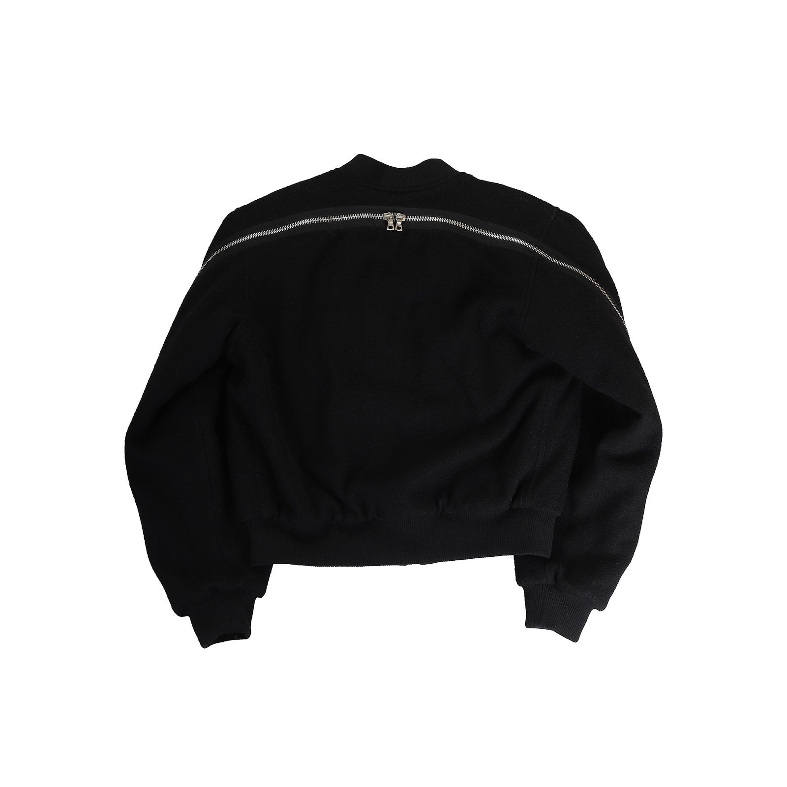 Dries Van Noten FW2014 Black Back Zip Wool Bomber