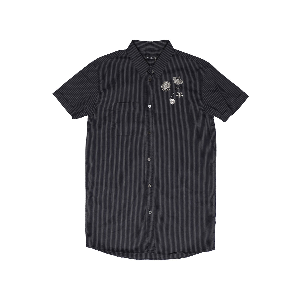 Balmain SS11 Pinstripe Pin Shortsleeve Shirt