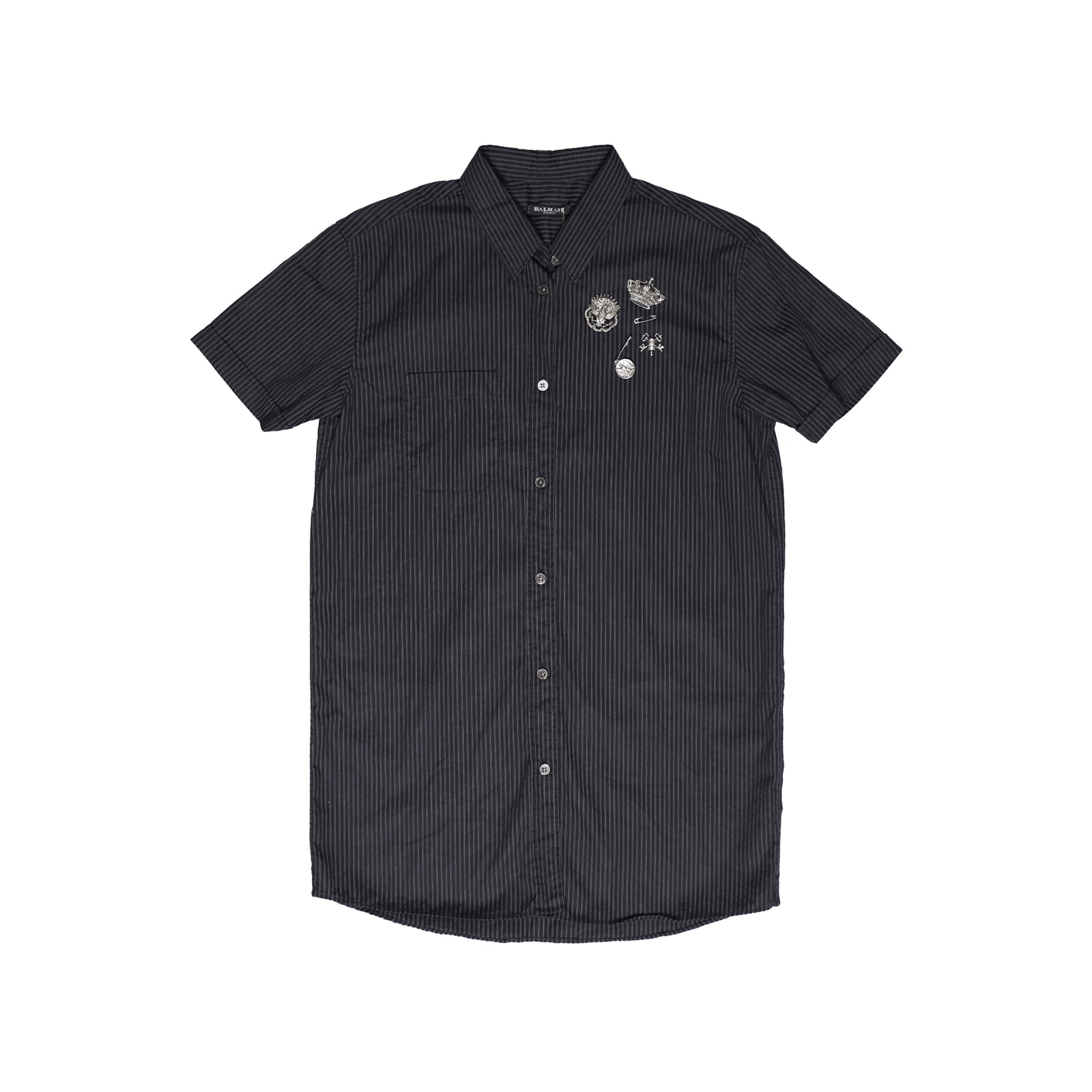 Balmain SS11 Pinstripe Pin Shortsleeve Shirt