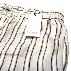 Comme Des Garcons Linen Striped Pants