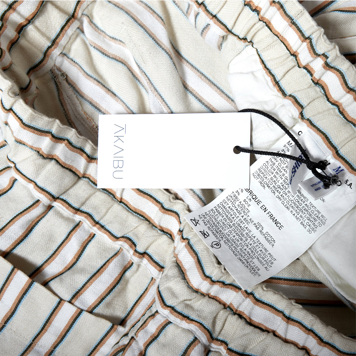 Comme Des Garcons Linen Striped Pants