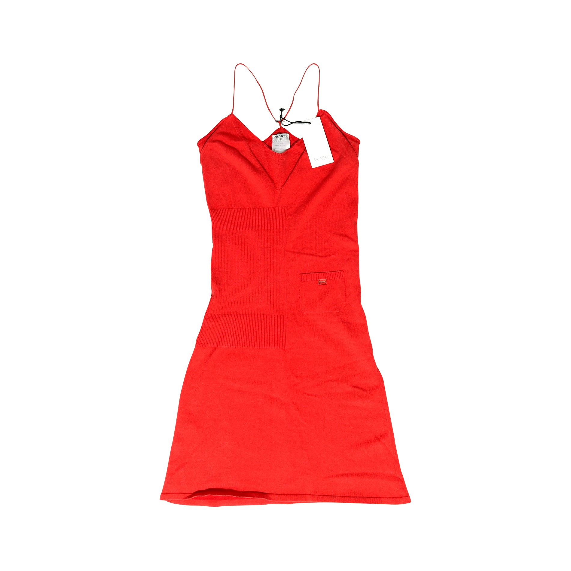 Chanel SS04 Red Knit Dress