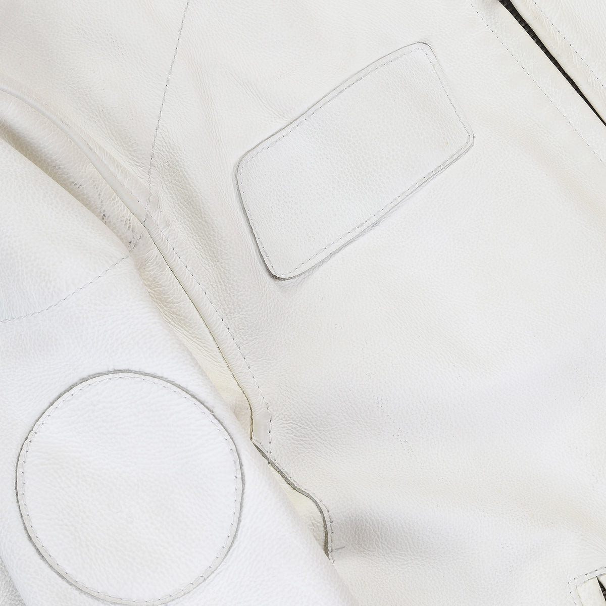 Maison Martin Margiela SS2002 WHITE Patched Leather Jacket