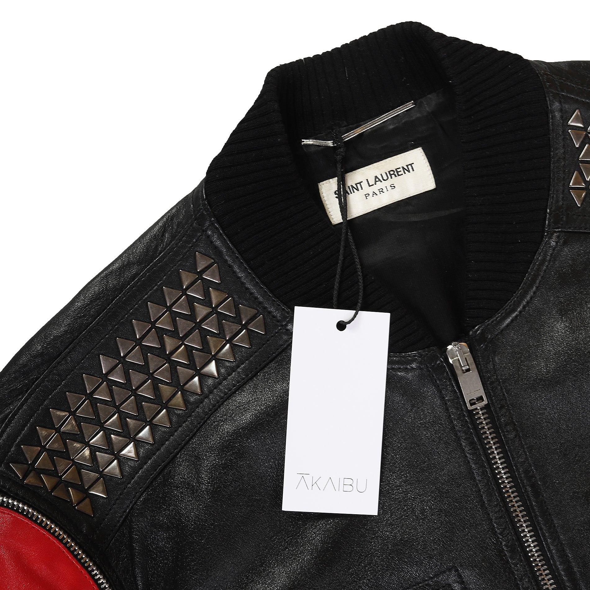 Saint Laurent Paris SS2016 Sample Rocket Embellished Leather Jacket