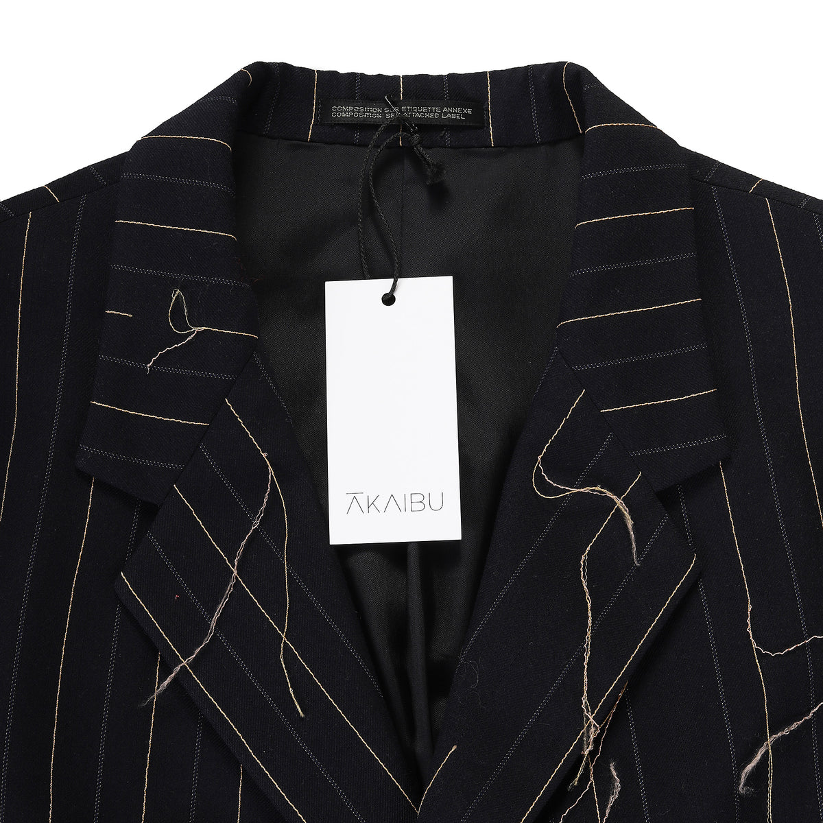 Yohji Yamamoto AW2003 Loose Thread Striped Jacket