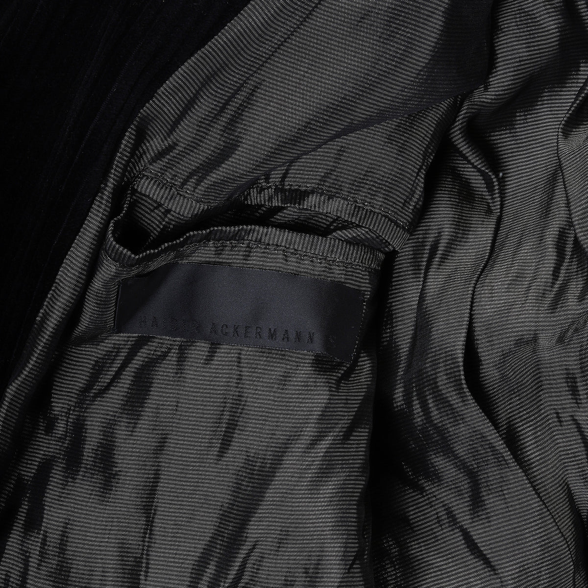 Haider Ackermann FW2015 Black Corduroy Bomber