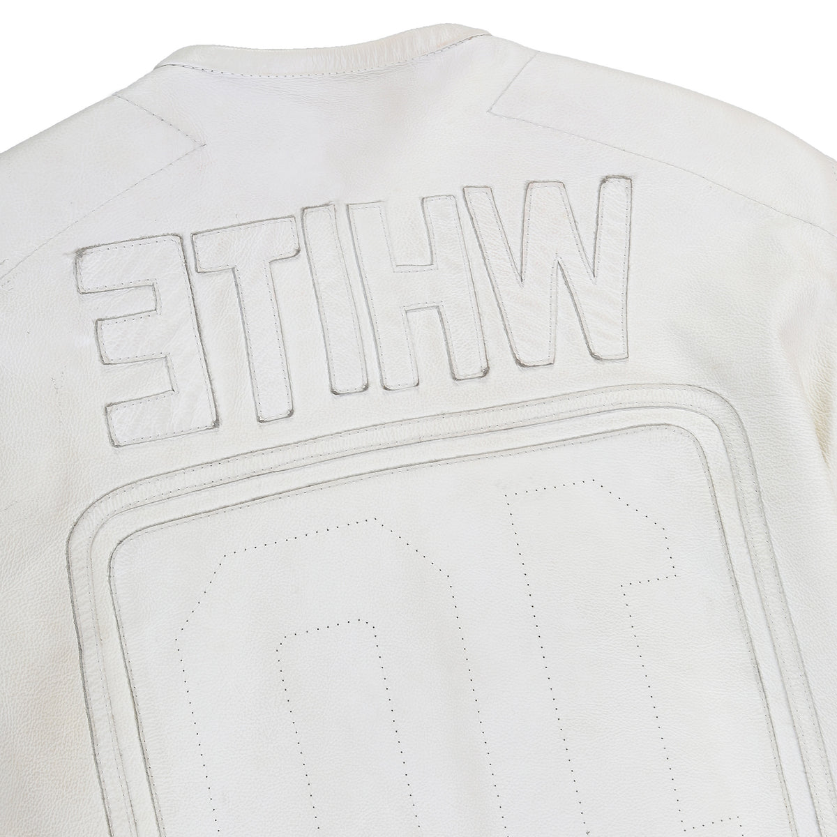Maison Martin Margiela SS2002 WHITE Patched Leather Jacket